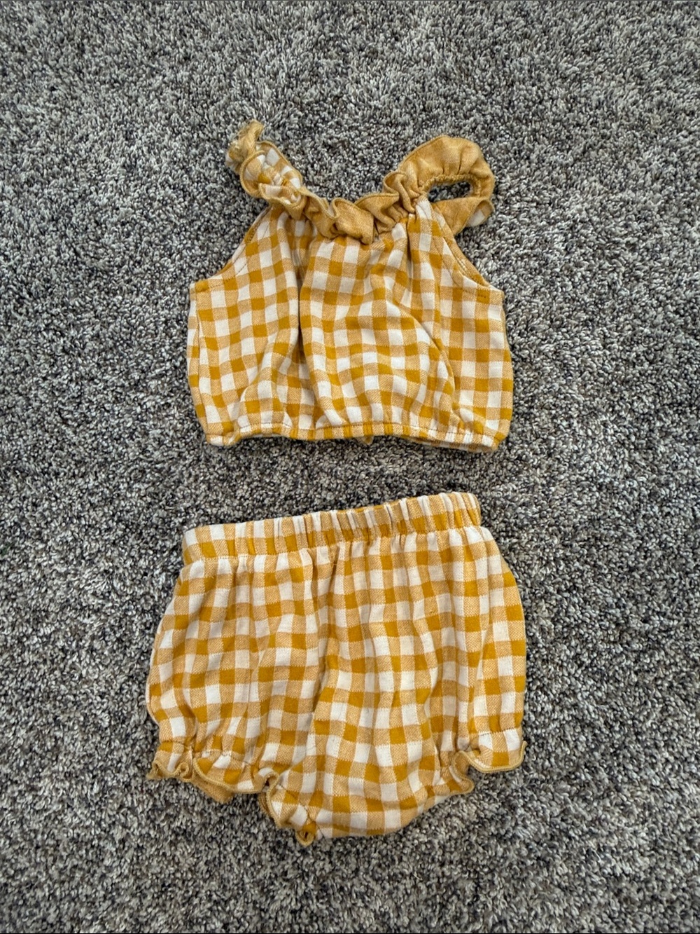 Toddler Gingham Ruffle Tank & Short Set - Picture 2 of 2